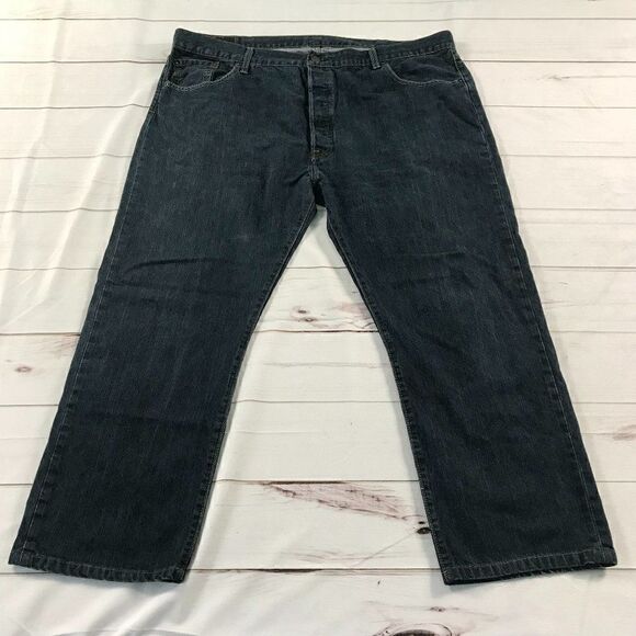 Levi Strauss & Co. Men's Straight Dark Washed Jeans W42/L32 - Picture 2 of 14